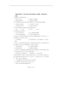 2025-2026学年新疆维吾尔自治区乌鲁木齐市第八十中学高三上学期1月月考历史试题（含答案）