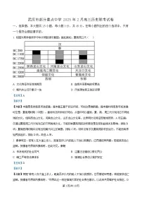 湖北省武汉市部分重点中学2024-2025学年高三下学期2月联考历史试题（解析版）