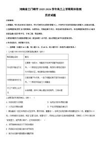 2025-2026学年河南省三门峡市高三上学期期末检测历史试卷（学生版）