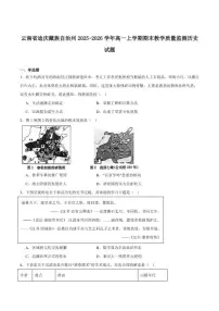 2025-2026学年云南省迪庆藏族自治州高一上学期期末教学质量检测历史试卷（含答案）