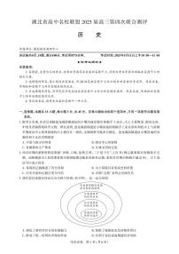 湖北省圆创名校联盟2025届高三下学期第四次联合测评历史试卷（含答案）