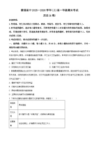 河南省平顶山市2025-2026学年高一上学期期末考试历史试题(A卷)（试卷+解析）