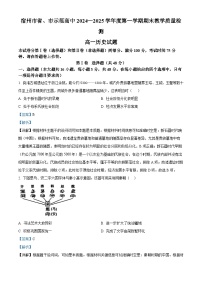 安徽省宿州市2024-2025学年高一上学期期末考试历史试题 含解析
