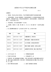 2026届山东省临沂市下学期高三一模考试 历史试题+答案