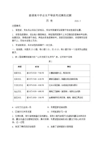 2026届山东省临沂市下学期高三一模考试 历史试题+答案