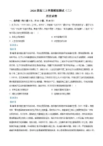 2026届河南省濮阳市濮阳县第一中学高三上学期模拟测试（二）历史试题（含答案）