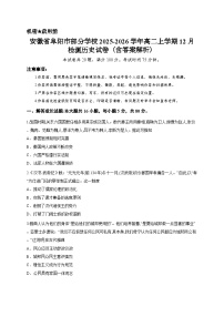 安徽省阜阳市部分学校2025-2026学年高二上学期12月检测历史试卷（含答案解析）