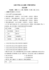 四川省资阳市安岳中学2023-2024学年高一下学期期中考试历史试题（Word版附解析）