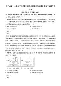 2026届安徽省合肥市第一中学高三下学期3月开学教学质量监测历史试题（含答案）