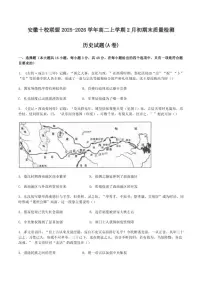 2025-2026学年安徽十校联盟高二上学期2月初期末质量检测历史（A卷）试卷（含答案）