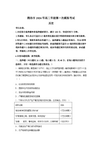 2026届陕西商洛市高三下学期第一次模拟考试历史试题含答案
