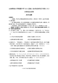 云南师范大学附属中学2021届高三高考适应性月考卷（六）文综历史 (含答案)