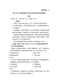 八省联考2021年广东省普通高中学业水平选择考适应性测试历史试卷（含答案）