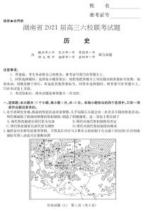 2021届湖南省六校高三下学期4月联考历史考试