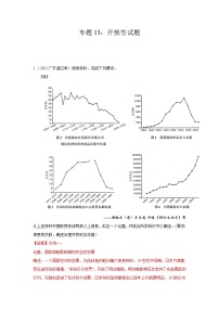高考历史模拟　专题13  开放性试题（解析版）