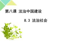 高中政治思品人教统编版必修3 政治与法治第三单元 全面依法治国第八课 法治中国建设法治社会优质课ppt课件