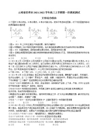 云南省昆明市2022届高三上学期第一次摸底测试 文综政治 (含答案)