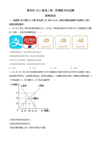 广东省惠州市2021届高三一模政治试题（含答案）