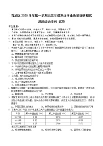 上海市青浦区2021届高三一模政治试卷及答案