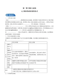 高中政治 (道德与法治)人教统编版选择性必修1 当代国际政治与经济国家的政权组织形式学案及答案