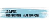高中政治 (道德与法治)人教统编版选择性必修3 逻辑与思维综合探究 领悟辩证精髓 处理复杂问题说课ppt课件