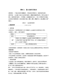 高中政治 (道德与法治)人教统编版选择性必修2 法律与生活第二单元 家庭与婚姻第五课 在和睦家庭中成长薪尽火传有继承学案及答案