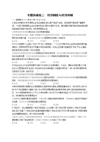 人教版新高考政治二轮复习训练----专题突破练三　经济制度与经济体制