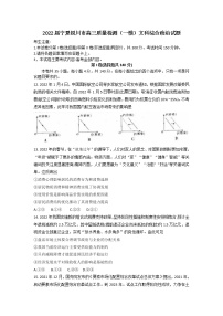 2022届宁夏银川市高三质量检测（一模）文科综合政治试题(含答案)