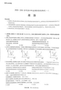 2021届河南省天一大联考“顶尖计划”高三毕业班上学期第一次联考政治试题 PDF版