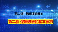 人教统编版选择性必修3 逻辑与思维逻辑思维的基本要求背景图课件ppt