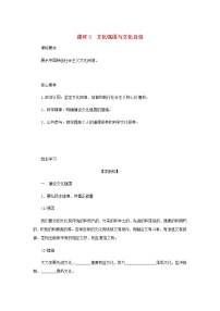 2021学年文化强国与文化自信导学案及答案