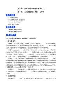 高中政治 (道德与法治)人教统编版必修4 哲学与文化文化的内涵与功能导学案