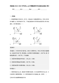 2022-2023学年河南省高三上学期阶段性考试政治试题（四）含解析