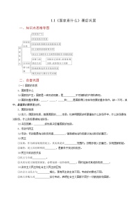 高中政治 (道德与法治)人教统编版选择性必修1 当代国际政治与经济国家是什么优秀复习练习题