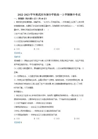 湖北省武汉市部分学校2022-2023学年高一政治上学期期中考试试题(Word版附解析)