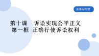 高中政治 (道德与法治)人教统编版选择性必修2 法律与生活正确行使诉讼权利教学演示ppt课件