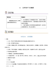 人教统编版法律保护下的婚姻学案