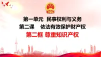 人教统编版选择性必修2 法律与生活第一单元 民事权利与义务第二课 依法有效保护财产权尊重知识产权背景图ppt课件