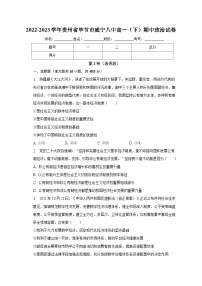 2022-2023学年贵州省毕节市威宁八中高一（下）期中政治试卷（含普通解析）