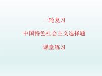 中国特色社会主义 选择题课件-2023届高考政治一轮复习统编版必修一统编版必修一