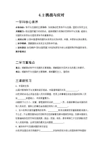 高中政治 (道德与法治)人教统编版选择性必修1 当代国际政治与经济挑战与应对精品学案设计