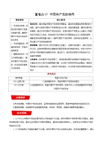 重难点07 中国共产党的领导-2023年高考政治【热点·重点·难点】专练（新教材新高考）（原卷版）