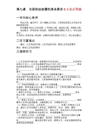 高中政治 (道德与法治)人教统编版必修3 政治与法治公正司法学案