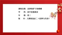 高中政治 (道德与法治)人教统编版选择性必修2 法律与生活法律保护下的婚姻课前预习ppt课件