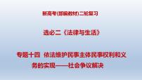 新高考政治二轮复习精品课件专题十四依法维护民事主体民事权利和义务的实现——社会争议解决（含解析）