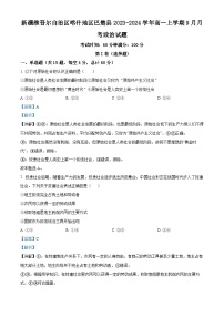 2024维吾尔自治区喀什地区巴楚县高一上学期9月月考政治试题含解析