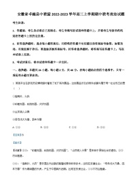 2023届安徽省卓越县中联盟高三上学期期中联考政治试题Word版含解析