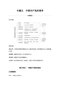 专题五 中国共产党的领导（含解析）—2024年高考政治大二轮复习讲义