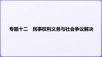 2024学年新高考政治二轮复习专题同步课件 专题十二　民事权利义务与社会争议解决