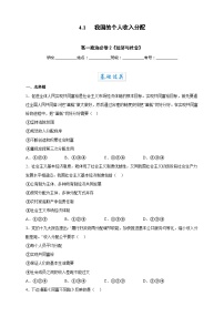 政治 (道德与法治)必修2 经济与社会我国的个人收入分配优秀达标测试
